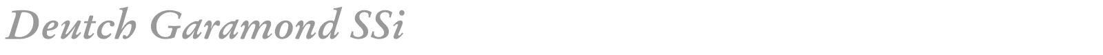 Deutch Garamond SSi font preview